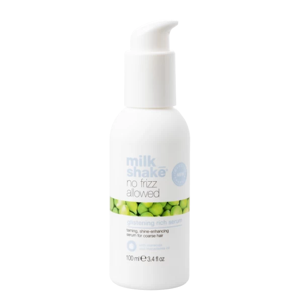 NO FRIZZ ALLOWED GLISTENING RICH SERUM blizgesio ir glotnumo suteikiantis serumas storiems plaukams
