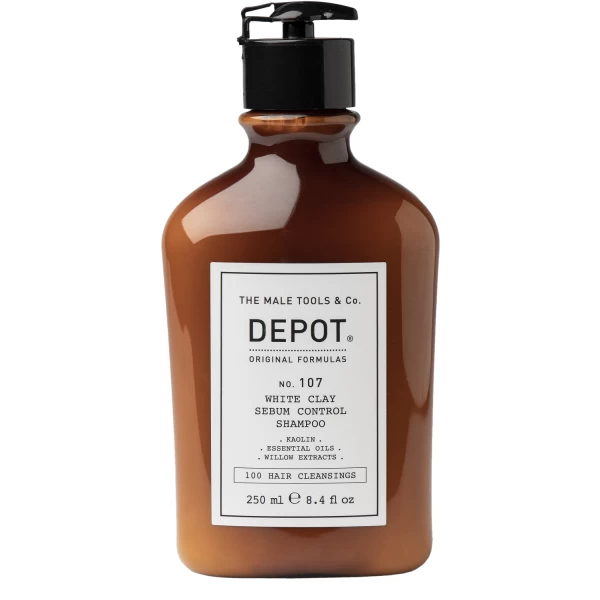 Nr. 107 WHITE CLAY SEBUM CONTROL SHAMPOO šampūnas su baltuoju moliu riebiai galvos odai ir riebiems plaukams