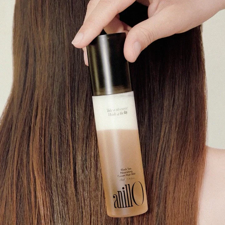 AnillO Black Tea Nourishing Cream Hair Mist – maitinantis kreminis plaukų purškiklis, 70 ml