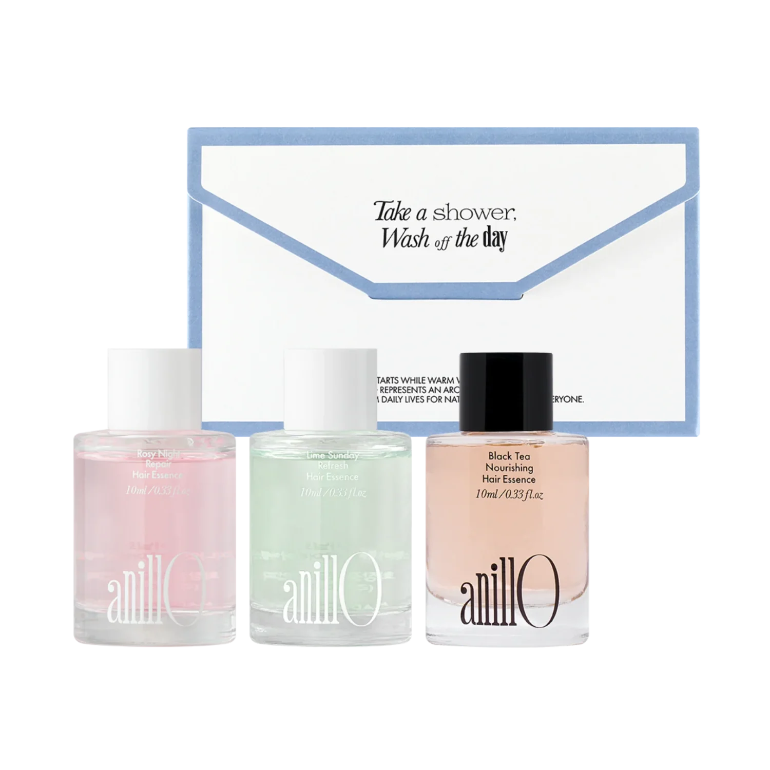 AnillO Hair Essence Trio Set – mini plaukų esencijų rinkinys, 3 × 10 ml