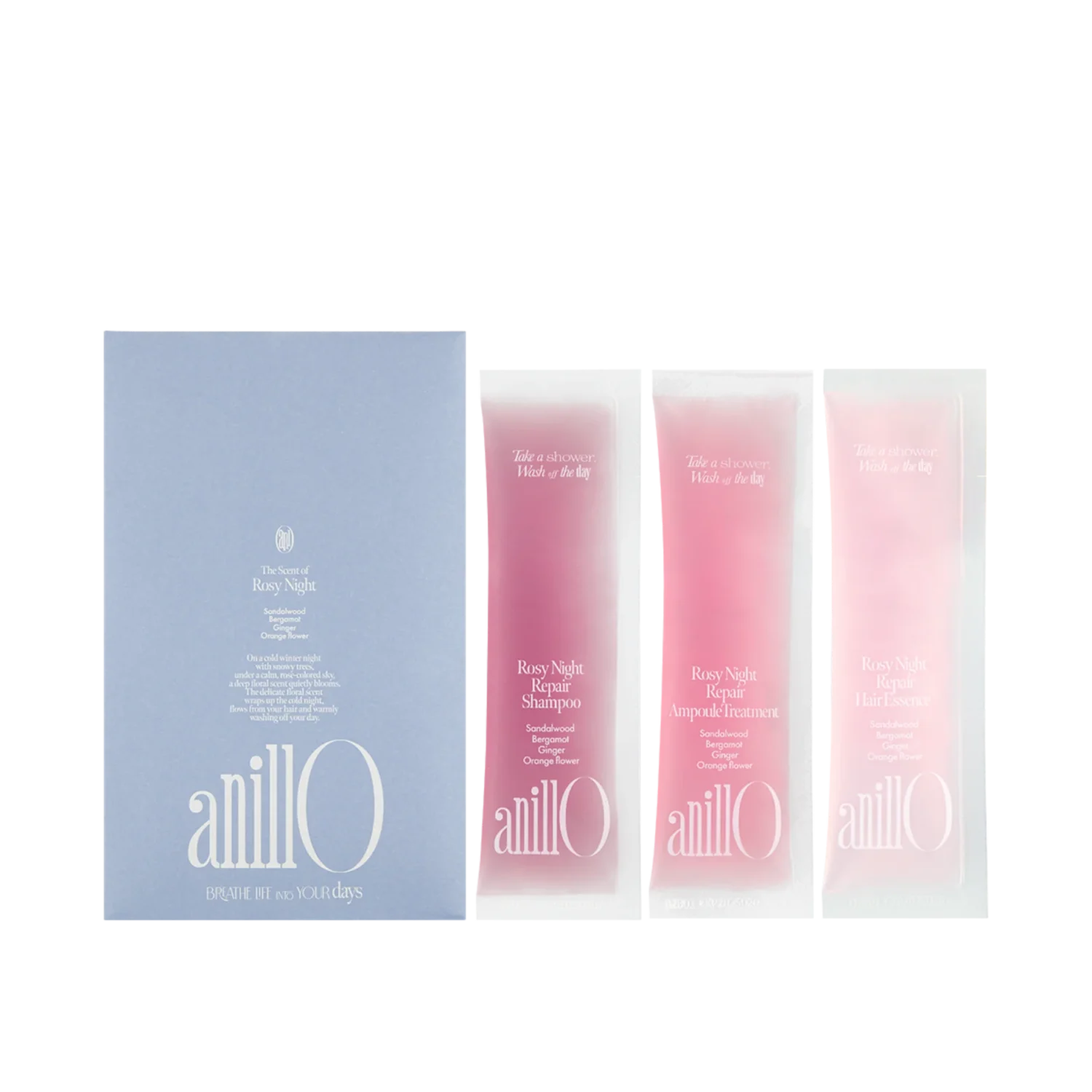 AnillO Rosy Night Repair Kit (mėginukų rinkinys) 3 x 5g