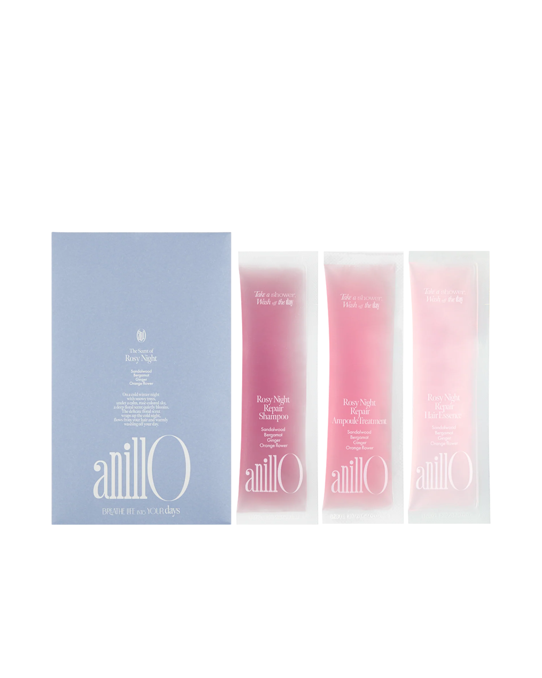 AnillO Rosy Night Repair Kit (mėginukų rinkinys) 3 x 5g AnillO Rosy Night Repair Kit (mėginukų rinkinys) 3 x 5g