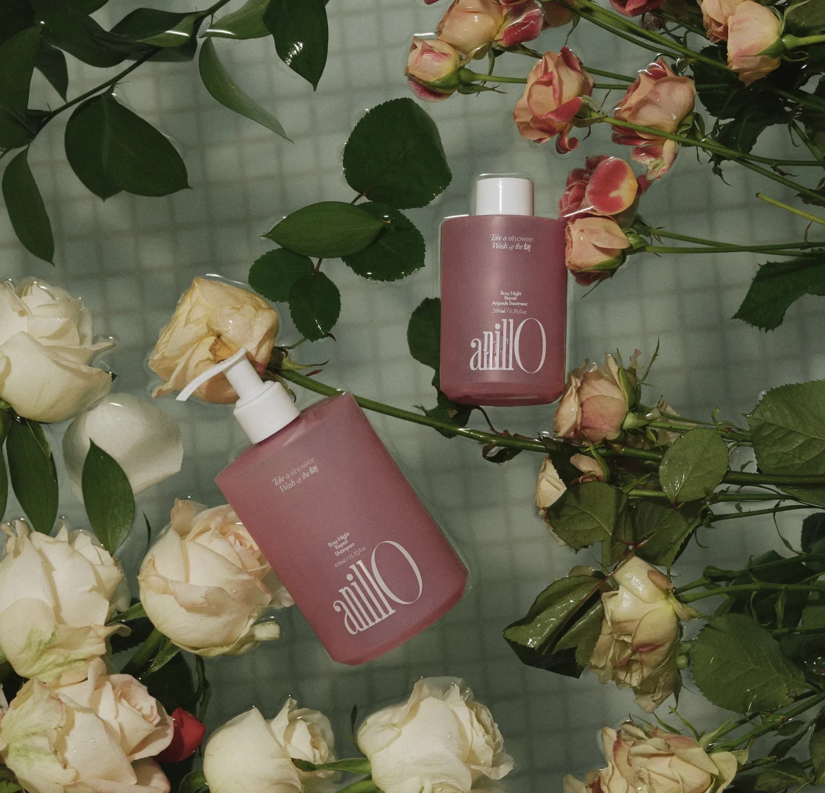 AnillO Rosy Night Repair atkuriamoji plaukų ampulė-kaukė 1 AnillO Rosy Night Repair atkuriamoji plaukų ampulė / kaukė, 200ml