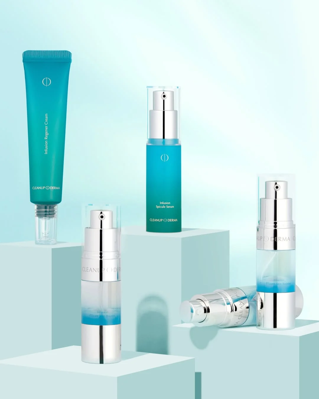 CUSKIN Derma Infusion spikulių serumas, Plawm Skin Booster ir Regener kremas