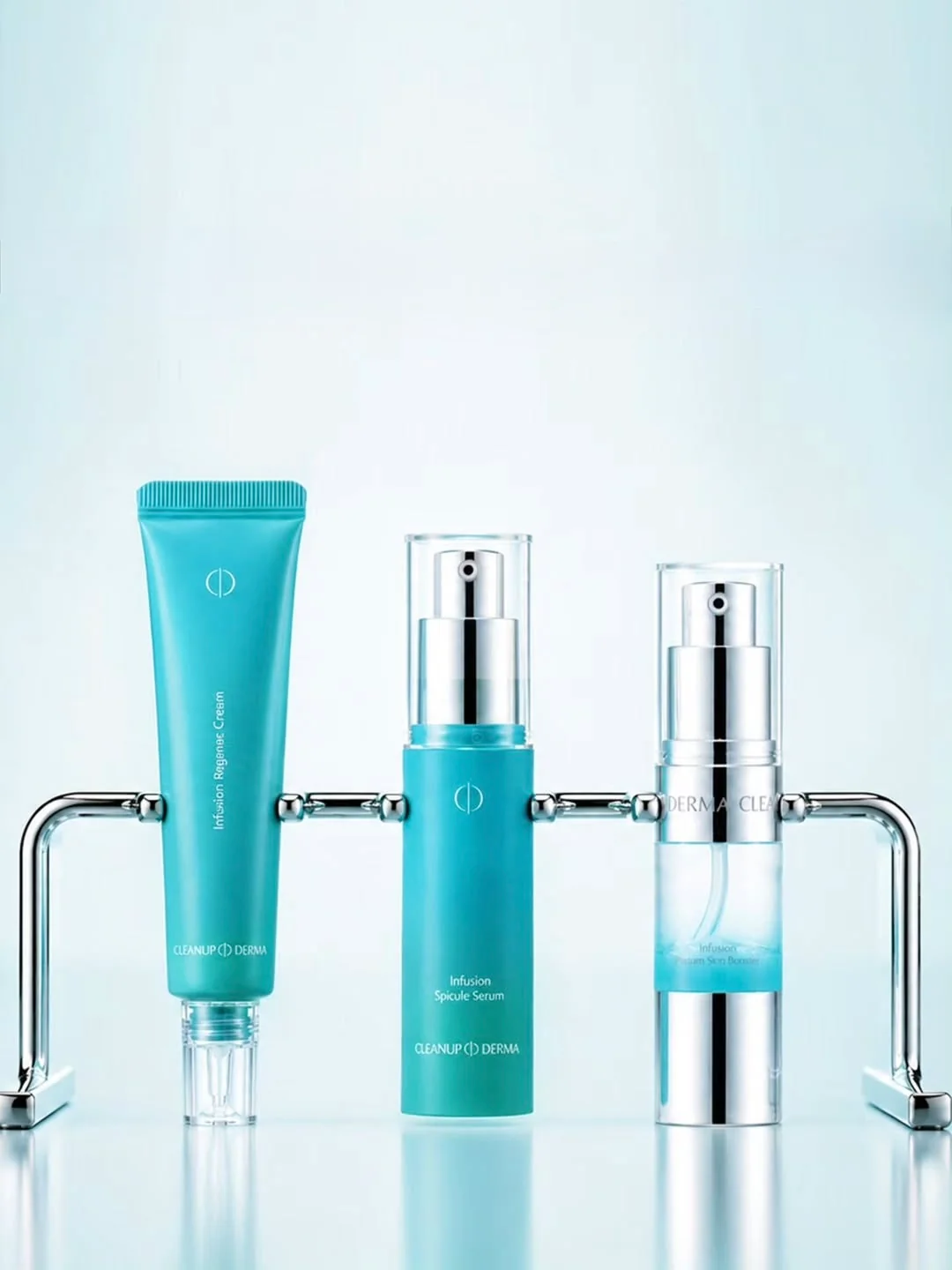CUSKIN Derma Infusion spikulių serumas, Plawm Skin Booster ir Regener kremas