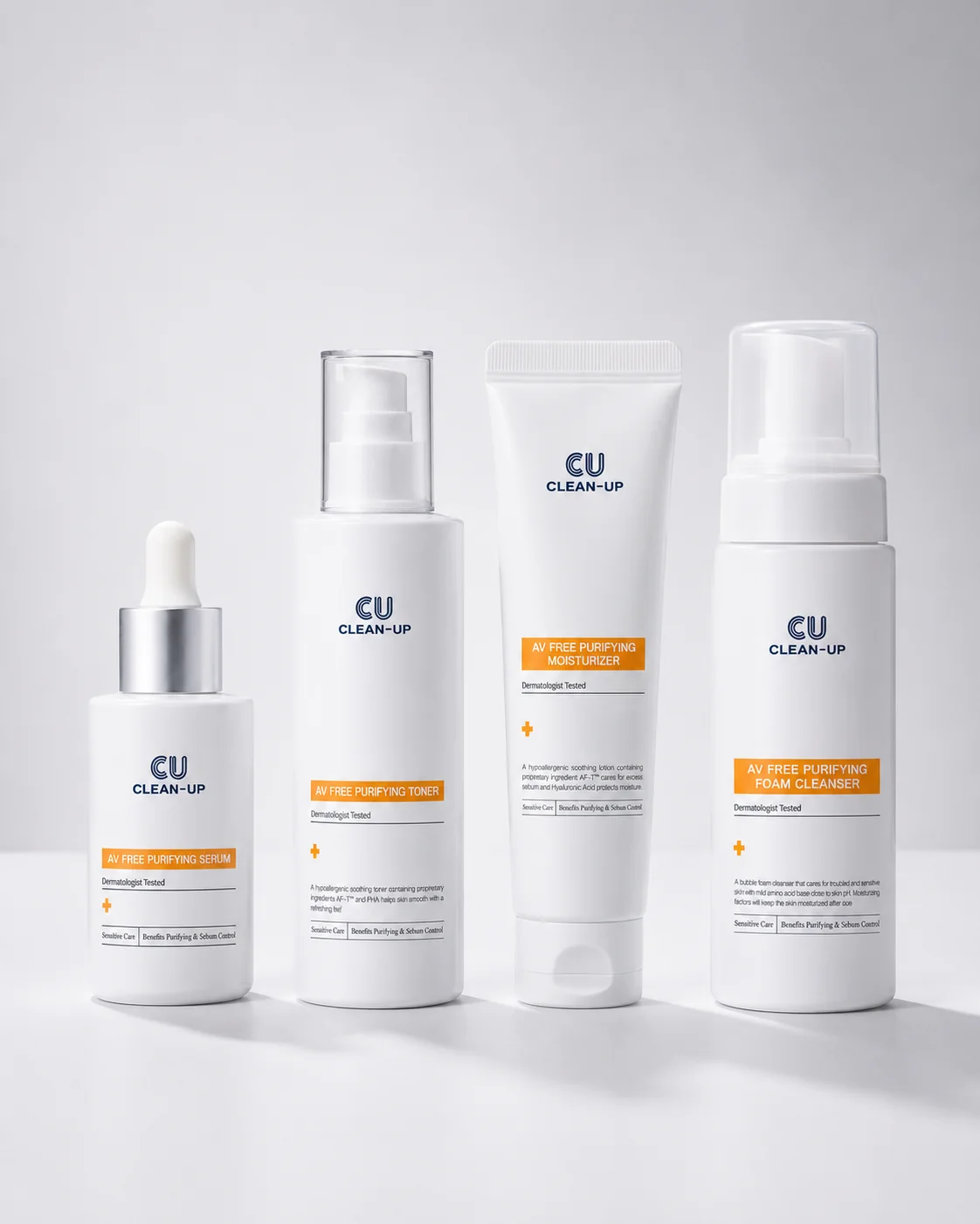 CUSKIN Clean-Up rinkinys į bėrimus linkusiai odai ir blizgesiui mažinti