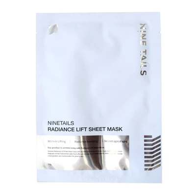 NINE TAILS Radiance Lift Sheet Mask intensyviai drėkinanti ir odos komfortą palaikanti lakštinė veido kaukė